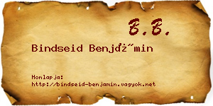 Bindseid Benjámin névjegykártya